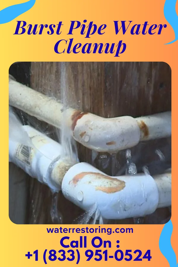 Burst Pipe Water Cleanup in Fontana, CA